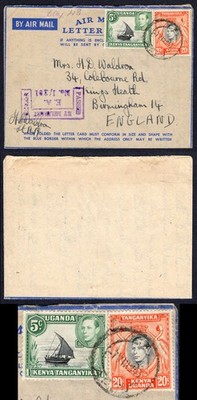 kut-eaf-wwii-1943-uprated-censored-airletter-on-england