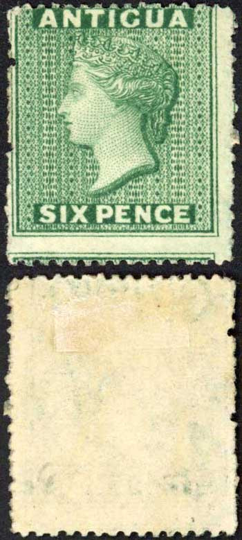 antigua-sg8-6d-green-wmk-star-sideways-mint-re-gummed-fresh-colour-cat-700