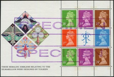 1992-tolkien-6-booklet-sg-dx14-mixed-value-pane-1st-2nd-18p-24p