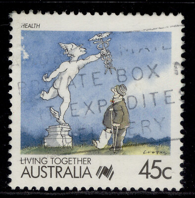 australia-qeii-sg1123-1988-45c-health-fine-used