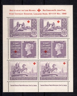 1940-stamp-centenary-exhibition-red-cross-sheetlet-unmounted-mint-in-purple