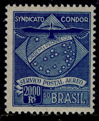 brazil-condor-1927-2000r-dp-prussian-blue-scott-1cl5-nh-mint-cat-16-50