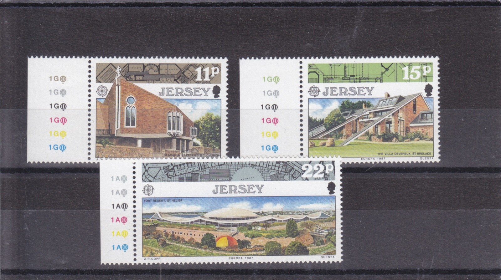 jersey-1987-europa-modern-architecture-sg-414-416-mnh