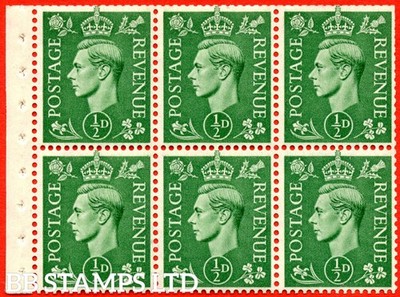 sg-485c-qb4-pale-green-an-unmounted-mint-booklet-pane-of-6-perf-t-b75797