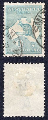australia-sg40-1-kangaroo-wmk-narrow-crown-used-cat-8-pounds