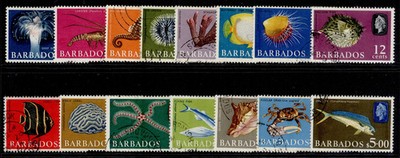 barbados-qeii-sg342-355a-1966-69-complete-set-fine-used-cat-30