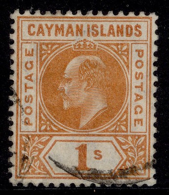 cayman-islands-edvii-sg12-1s-orange-used-cat-65