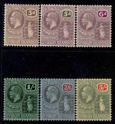british-virgin-islands-gv-sg96-101-1922-28-higher-value-group-3d-5s-m-mint