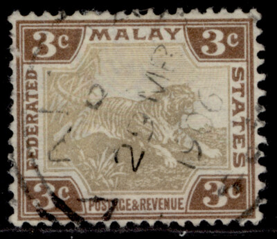 malaysia-federated-malay-edvii-sg32a-3c-grey-brown-brown-fine-used