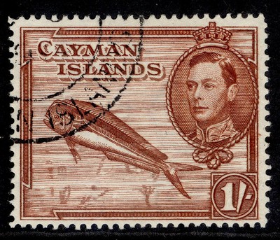 cayman-islands-gvi-sg123b-1s-red-brown-fine-used