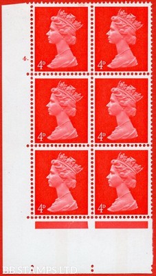 sg-733-u14-4d-bright-vermilion-a-mounted-mint-cylinder-block-of-6-cyl-b82924