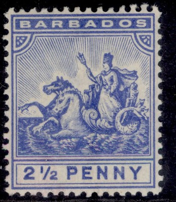 barbados-qv-sg109-2d-ultramarine-lh-mint-cat-17