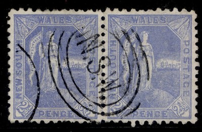 australia-new-south-wales-qv-sg265-2d-ultramarine-fine-used-pair
