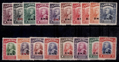 sarawak-gvi-sg126-143-1945-short-set-to-4-vlh-mint-cat-200