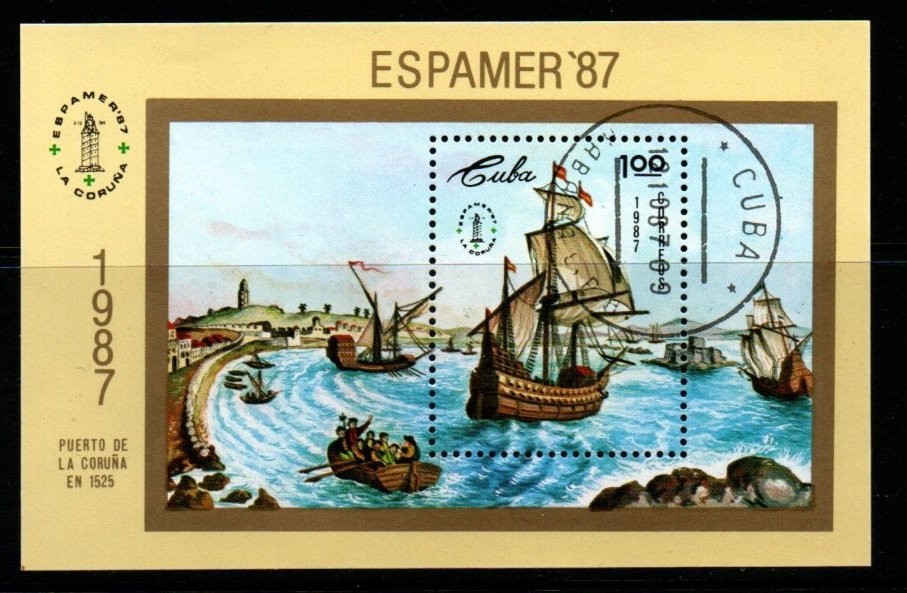 sgms3274-1987-espamer-87-stamp-exhibition-fine-used