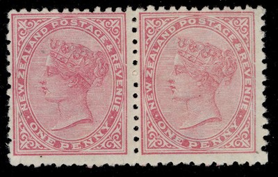 new-zealand-qv-sg195b-1d-rose-to-carmine-m-mint-cat-110-die-3-pair