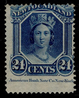 canada-newfoundland-qv-sg30-24c-blue-unused-cat-55-marginal