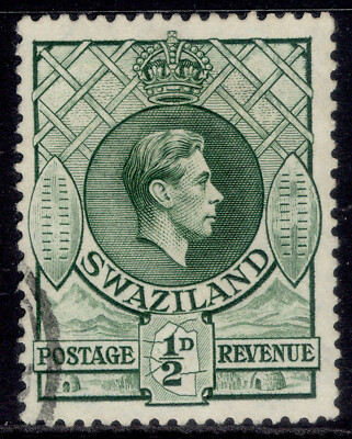 swaziland-gvi-sg28-d-green-fine-used