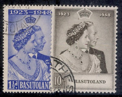 basutoland-gvi-sg36-37-1948-royal-silver-wedding-set-fine-used-cat-50