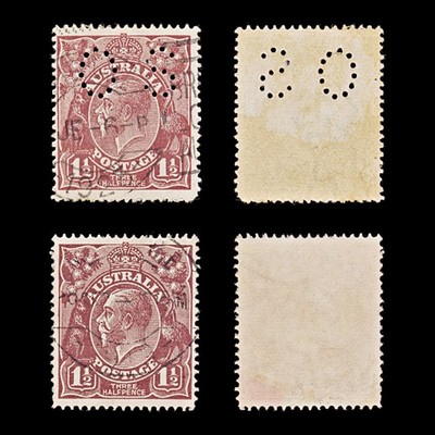 9618-australia-sgo69b-o-s-deep-red-brown-1922-used-c130