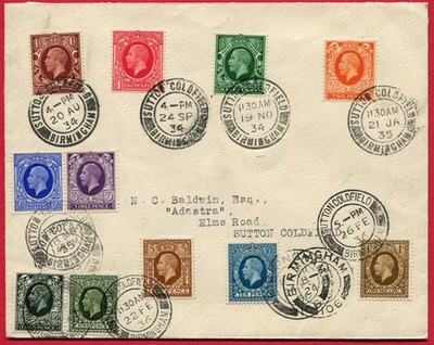 d-1-sg-439-449-set-of-11-stamps-on-envelope-first-day-of-issue