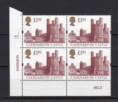1-50-castles-unmounted-mint-plate-4d-block-cat-32