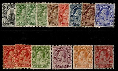 turks-caicos-gv-sg162-173-1922-26-wmk-script-set-shades-lh-mint-cat-49