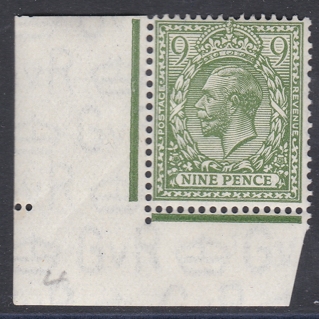 n43-4-9d-olive-yellow-green-block-cypher-margin-single-stamp-unmounted-mint