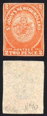 newfoundland-sg10-2d-orange-vermilion-mint-no-gum-cat-650-pounds