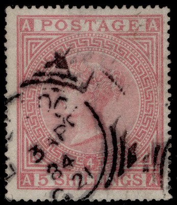 gb-qv-sg134-scarce-5s-rose-plate-4-white-paper-fine-used-cat-2000-cds-aa