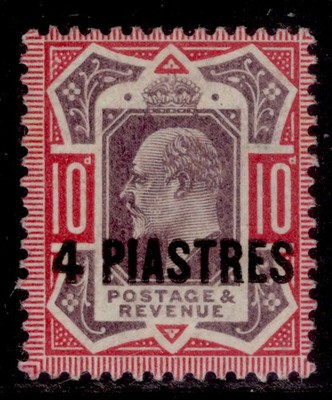british-levant-edvii-sg10-4pi-on-10d-dull-purple-carmine-m-mint-cat-27