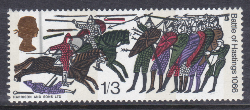 qeii-gb-1966-sg712-1-3-battle-of-hastings-vertical-dr-blade-flaw-unmounted-mint