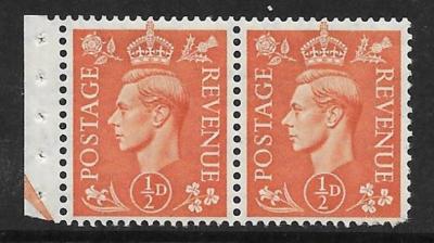 qb9-perf-type-e-d-pale-orange-booklet-pane-arrow-in-margin-unmounted-mint-mnh