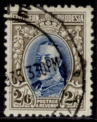 southern-rhodesia-gv-sg26a-2s-6d-blue-drab-fine-used-cat-50-perf-11