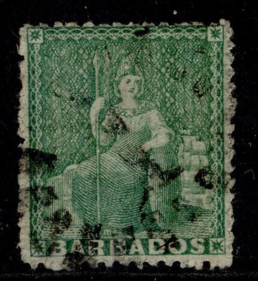 barbados-qv-sg21-d-green-used-cat-40