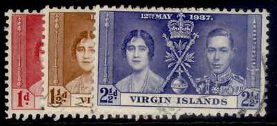 british-virgin-islands-gvi-sg107-109-1937-coronation-set-fine-used