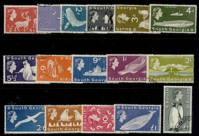 falklands-south-georgia-qeii-sg1-16-1963-69-complete-set-fine-used-cat-95