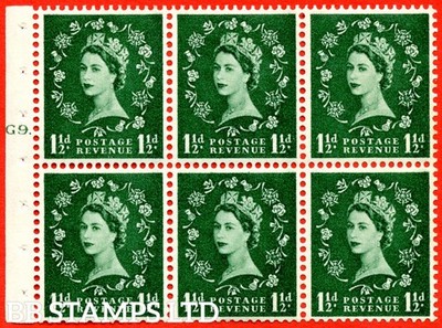 sg-542-sb62-1d-green-a-mounted-mint-cylinder-booklet-pane-of-6-cyl-b78488