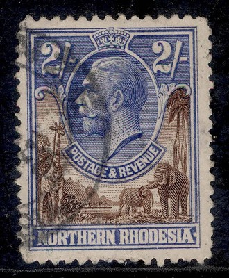northern-rhodesia-gv-sg11-2s-brown-ultramarine-used-cat-48