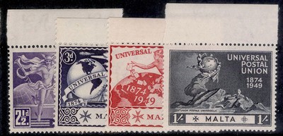 malta-gvi-sg251-254-1949-anniversary-of-upu-set-nh-mint