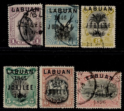 north-borneo-labuan-qv-sg83-88-1896-jubilee-cession-set-fine-used-cat-160