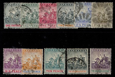 barbados-qv-sg105-115-1892-1903-complete-set-used-cat-425