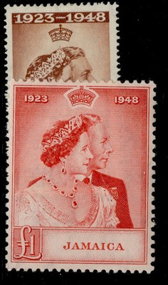 jamaica-gvi-sg143-144-1948-royal-silver-wedding-set-m-mint-cat-29