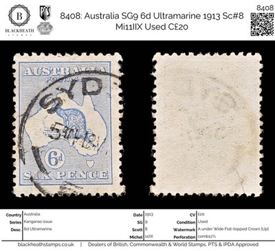 8408-australia-sg9-6d-ultramarine-1913-sc-8-mi11iix-used-c20