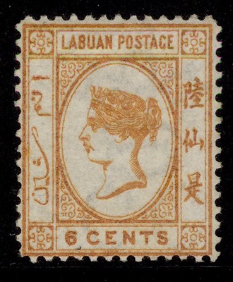 north-borneo-labuan-qv-sg6-6c-orange-brown-unused-cat-140