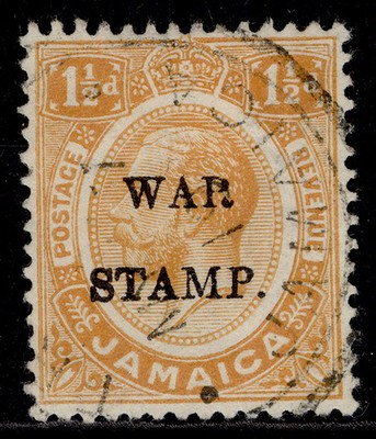 jamaica-gv-sg74e-1d-orange-fine-used-wap-stamp