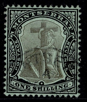 montserrat-edvii-sg44-1s-black-green-fine-used-cat-55