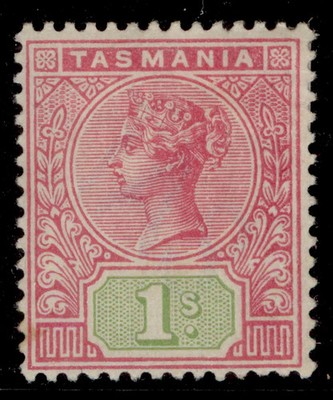 australia-tasmania-qv-sg221-1s-rose-green-m-mint-cat-13