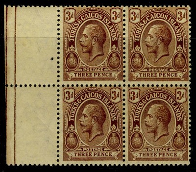 turks-caicos-islands-gv-sg133b-3d-purple-yellow-buff-nh-mint-cat-12-block