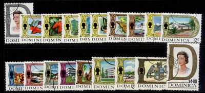 dominica-qeii-sg272-290-1969-72-complete-set-fine-used-cat-35